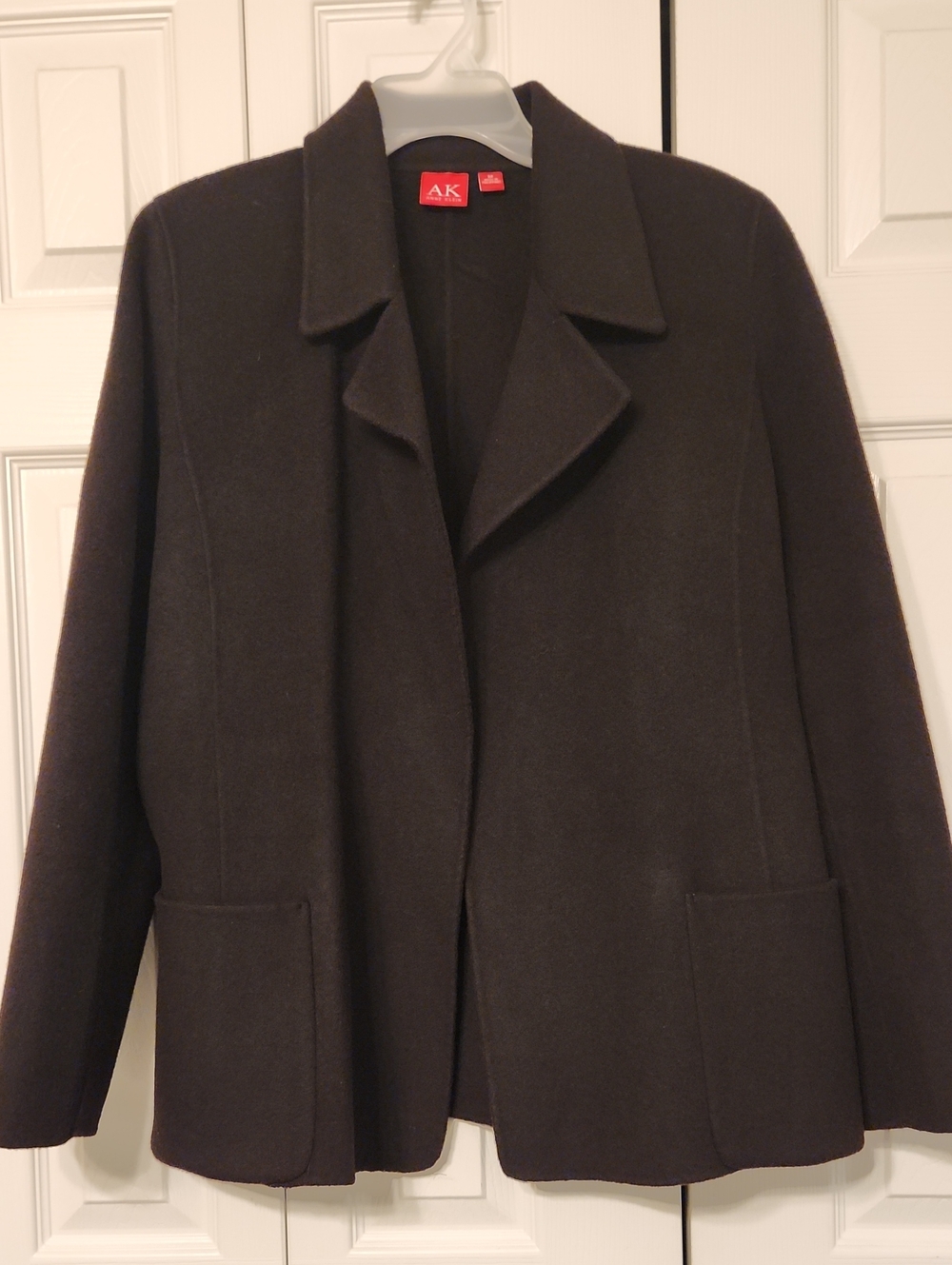 Anne Klein Open-Front Wool-Blend Blazer Jacket